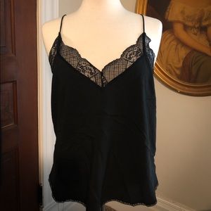Black Eyelash Lace Camisole